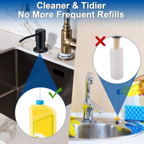 Soap Dispenser for Kitchen Sink, Countertop/Built in Dish Soap