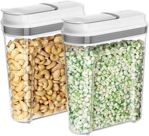 MR.SIGA Airtight Cereal Dispenser Set, Storage Containers for Dry Goods