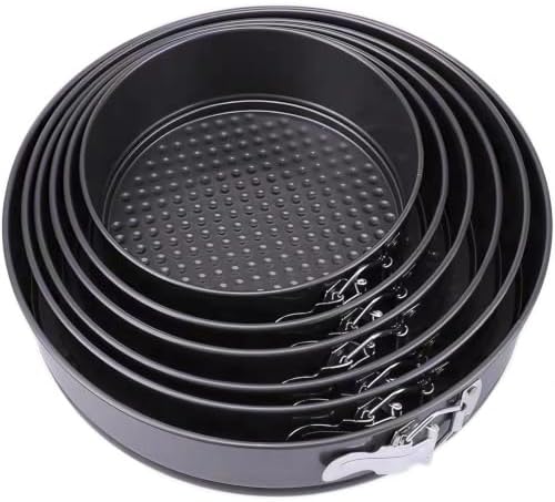 6PCS Nonstick Springform Pan Set Round Baking Pans Removable Bottom