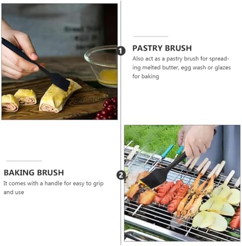 4 Pack Silicone Basting Brush Set, Heat Resistant Bbq Pastry Oil Brush
