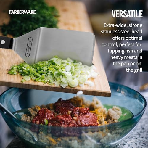 Farberware Pro Triple Rivet Wide Turner - 9.5-Inch Stainless Steel