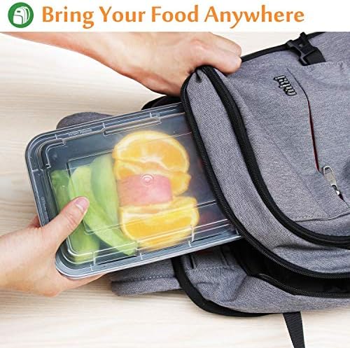 Enther Meal Prep Containers Single Lids Food Storage Bento BPA Free