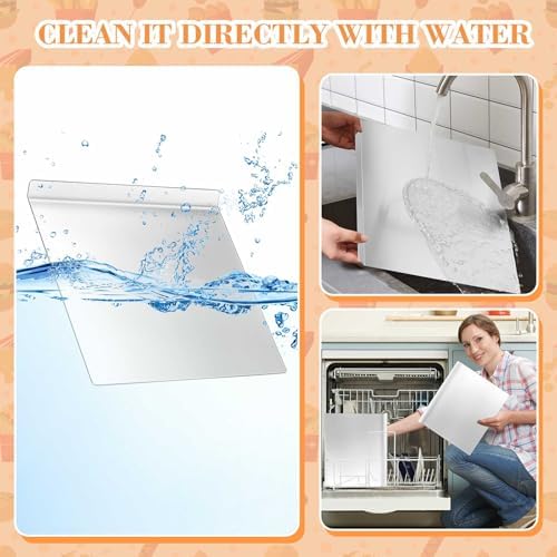 Ziliny 2 Pcs Pure Aluminum 16 x 13 Inch Baking Sheets with 2 Silicone