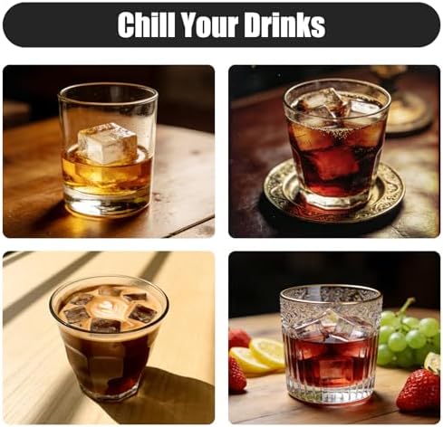1.3" Small Square Silicone Ice Cube Tray for Freezer, 15 Cavity Big