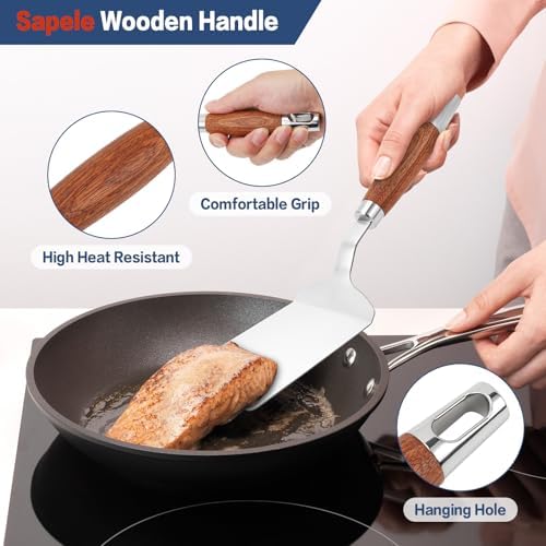 Vayvnt Metal Spatula for Kitchen Use, Stainless Steel Spatula Turner