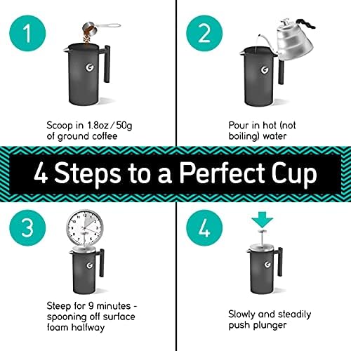Coffee Gator 34oz French Press and 22oz Coffee Canister