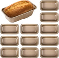 12PCS Mini Loaf Pans for Baking Bread, 6 x 3 x 2 Inches Small Banana