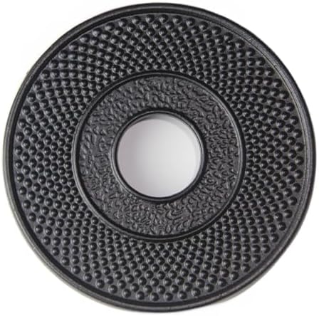 Trivet Cast Iron Black Decorative Mat Coaster with Rubber Pegs