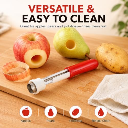 2 In 1 Apple Corer And Peeler Tool, Apple Peeler Corer Slicer All In