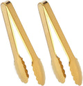 2 Pack Gold Serving Tongs Gold Serving Utensils Salad Tongs Buffet Tongs by IAXSEE