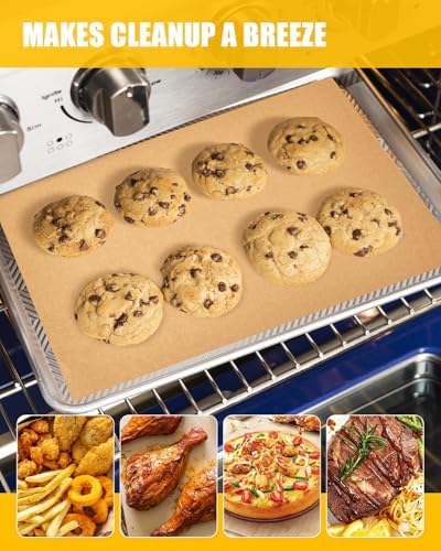 130PCs Paper Liners and 4PCs Teflon Mats Compatible with Breville