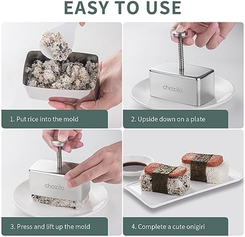 choxila Stainless Steel Onigiri Mold with Musubi Mold