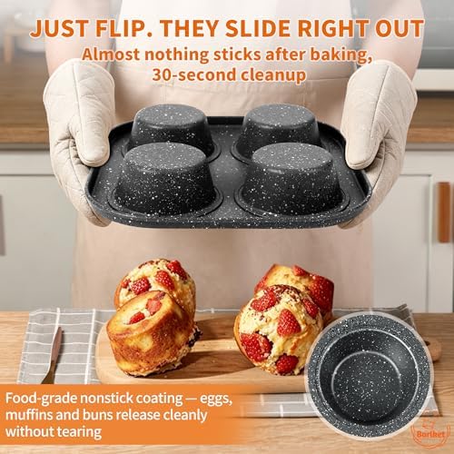 3-Pack 4-Cup Standard Muffin Pans & Perforated French Baguette Bread
