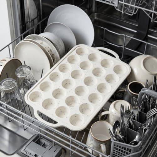 2 Pack 24 Cup Mini Muffin Pan, Nonstick Silicone Baking