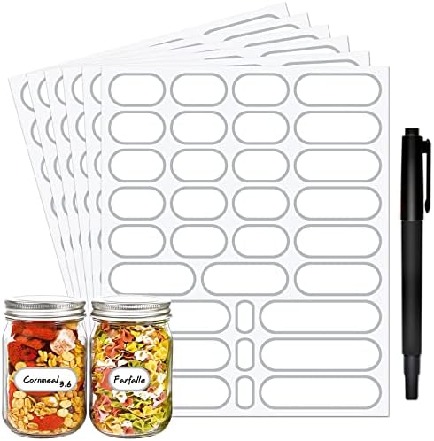 Spice Labels Stickers,Waterproof Pantry Labels for Mason Jars,Food
