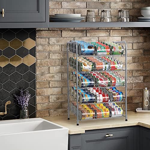 MOOACE Can Rack Organizer, 5 Tier Can Storage Dispenser Holds up to 60