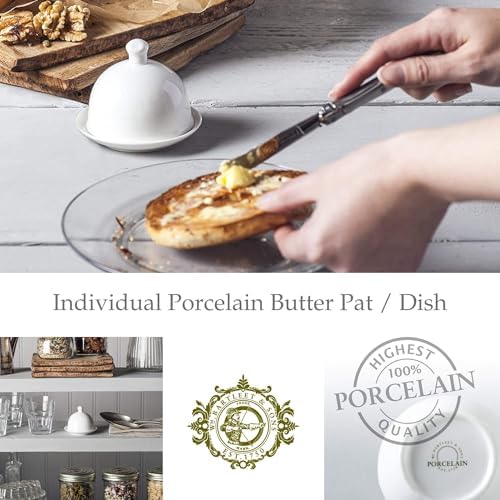 Wm Bartleet & Sons Traditional Porcelain Individual Butter Pat/Pinch