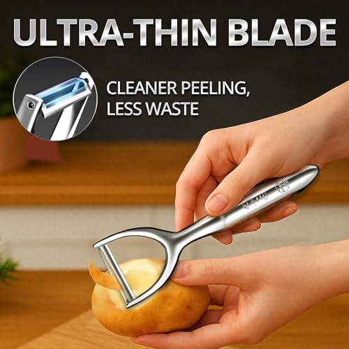 Stainless Steel Y-Peeler – Heavy Duty Vegetable & Fruit Peeler for