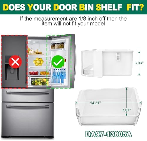 DA97-13805A Refrigerator Door Bin Shelf Replacement, Compatible with