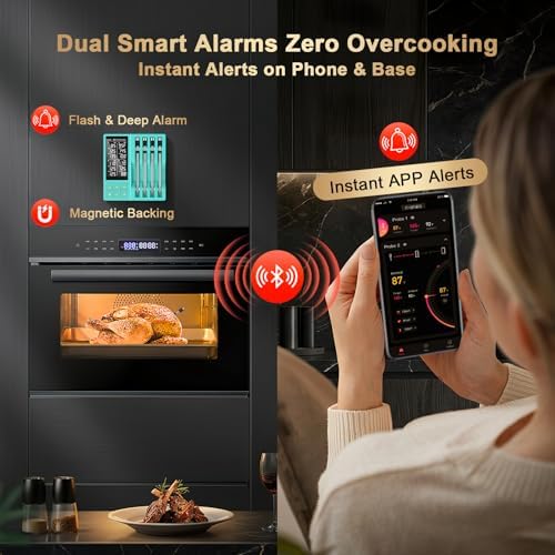 800FT Wireless Meat Thermometer Digital for Grill Smoker BBQ