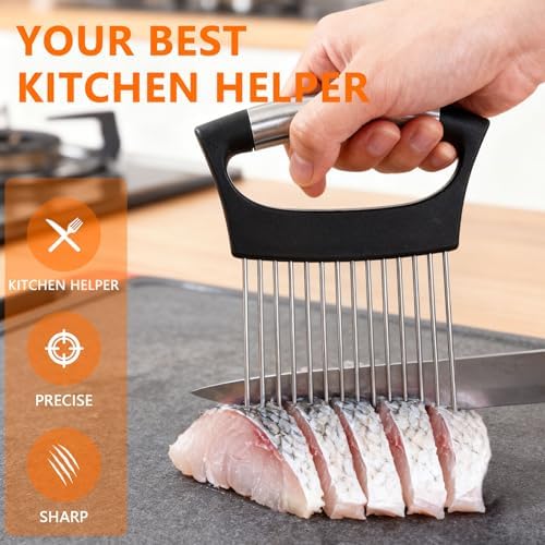 Onion Holder for Slicing, Lemon Slicer Vegetable Cutter, Tomato, Eggs