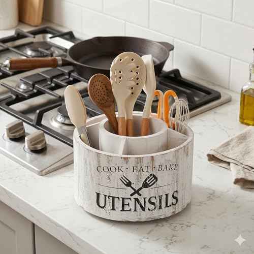10.2 Inch Extra Large 360° Rotating Utensil Holder