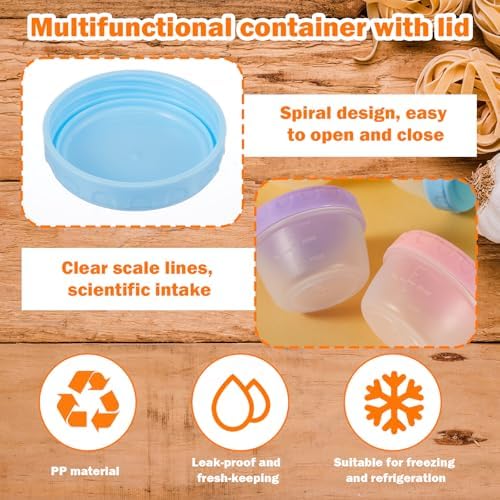 12 Pack 2 oz Salad Dressing Container Set, 6 Silicone Small Condiment