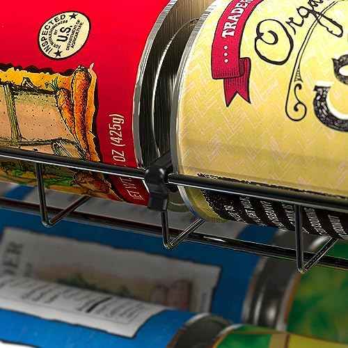 Deco Brothers Stackable Can Rack Organizer Holds Up to 36 Cans, Black