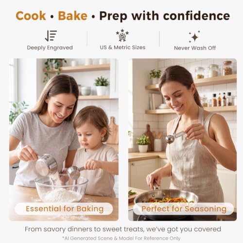 11 PCS Measuring Cups and Spoons Set with Funnel & Mini Spoons for