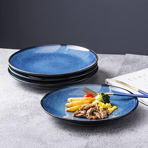UNICASA Ceramic Dinner Plates Set of 4, Porcelain 10.25 Inch Pasta