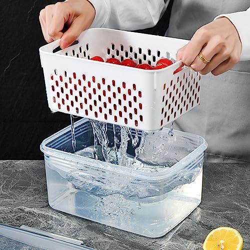 Fruit Storage Container with Colander, 3300ML