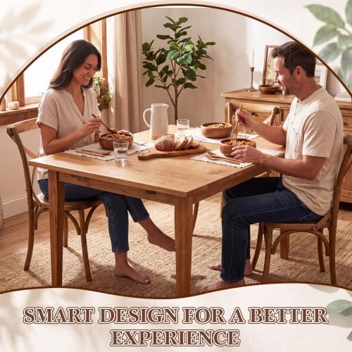 12 Pcs Acacia Wooden Dinnerware Set, 4 Pcs Salad Bowl with Serving