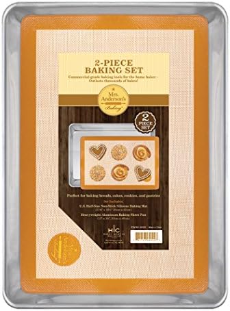 Mrs. Anderson’s Baking Silicone Half-Size Mat and Sheet Pan Set
