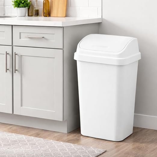 SKYREN Kitchen Trash Can 13.1 Gallon Plastic Garbage Bin - Image 2