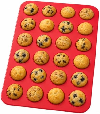 Mrs. Anderson's Baking Silicone Mini Muffin Pan, 24 Cup