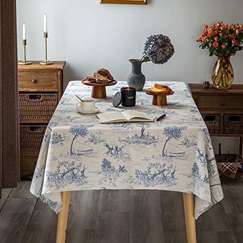 GLORY SEASON Rustic Tablecloth Classic French Village Printed Linen