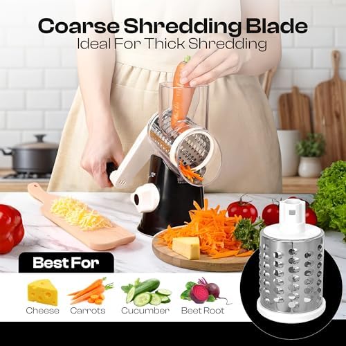 Rotary Cheese Grater Hand Crank - Cheese Shredder Hand Crank with