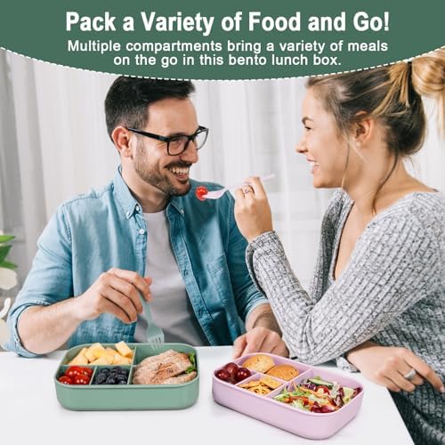 Caperci 47oz Stackable Bento Lunch Box for Adult & Teens BPA-Free