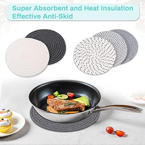 Billbotk Trivets for Hot Dishes, 6 Pieces Pot Holders for Kitchen