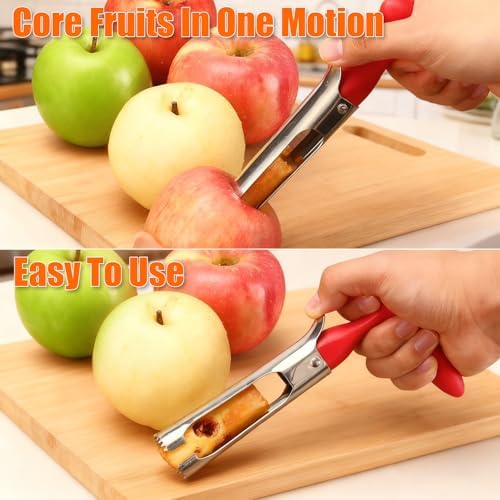 Bestac Apple Corer - Stainless Steel Sharp & Safe Easy to Remove Cores
