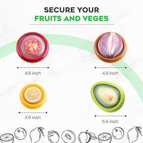 4-Piece Silicone Avocado Savers for Fridge