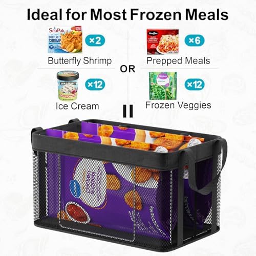 iSPECLE Large Freezer Organizer Bins, 3 Pack, 5 to 7 Cu.Ft