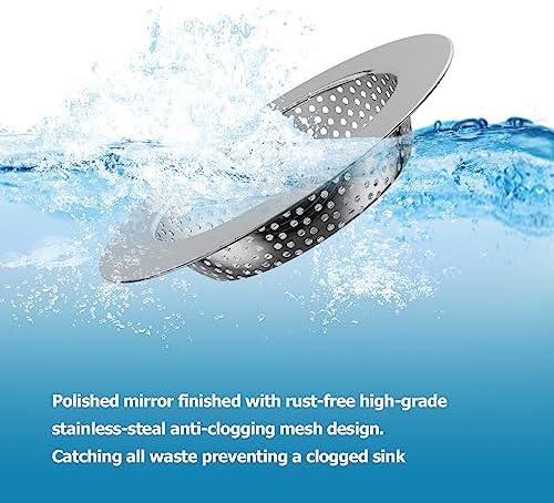 Huntonry Sink Stopper and Drain Strainer, 2PCS, 3-1/2 Inch