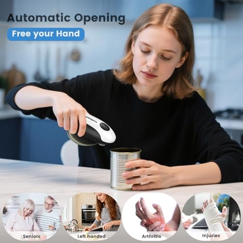 Rechargeable Electric Can Opener for Seniors/Kitchen,One Touch