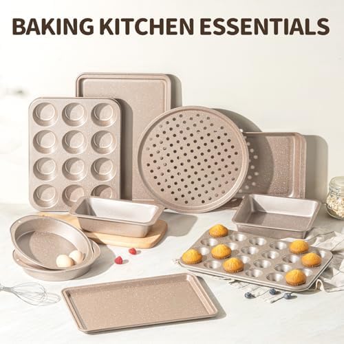 Terlulu 10-Piece Baking Pans Set, Bakeware Sets Nonstick, Baking Set