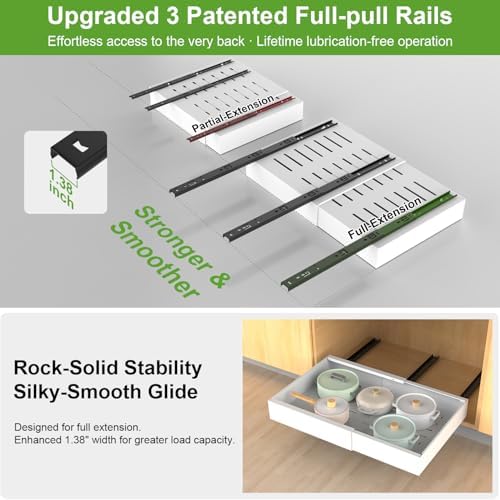 ANTOWIN 2-Pack Expandable Pull Out Cabinet Organizer