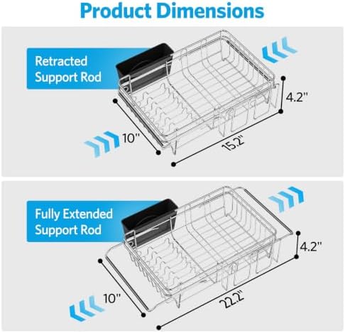 Delamu Over The Sink Dish Drying Rack for Small Kitchen