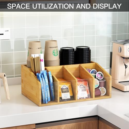 Coffee Station Condiment Organizer, Removable Dividers