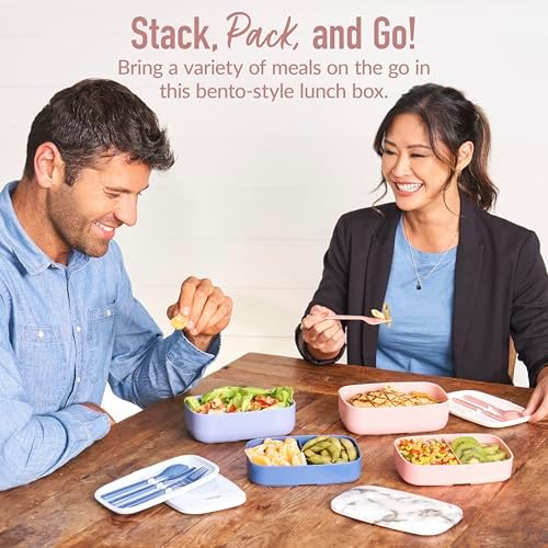 Bentgo Classic Stackable 3-Compartment Adult Bento-Style Lunch Box