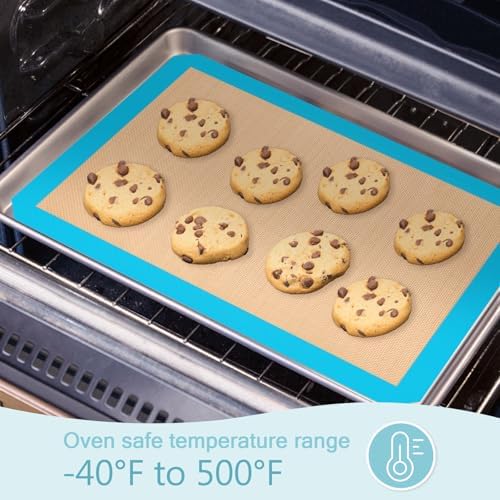 Silicone Baking Mat Set of 3, Non-Stick 2 Half & 1 Quarter Sheets